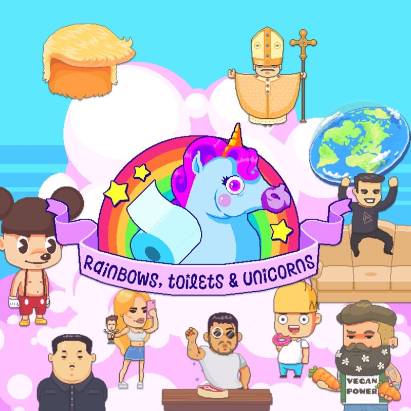 Front Cover for Rainbows, Toilets & Unicorns (PlayStation 4) (download release)