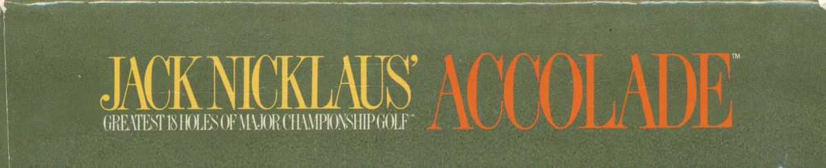 Spine/Sides for Jack Nicklaus' Greatest 18 Holes of Major Championship Golf (DOS): Bottom