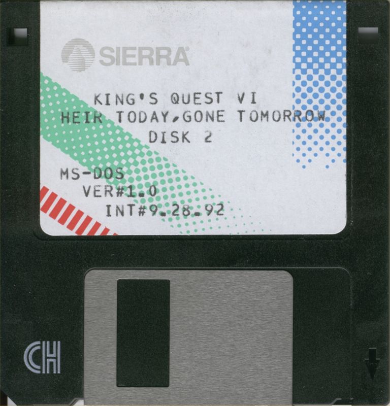 Media for King's Quest VI: Heir Today, Gone Tomorrow (DOS): Disk 2
