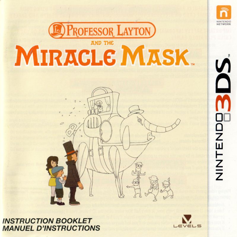 Manual for Professor Layton and the Miracle Mask (Nintendo 3DS): Front