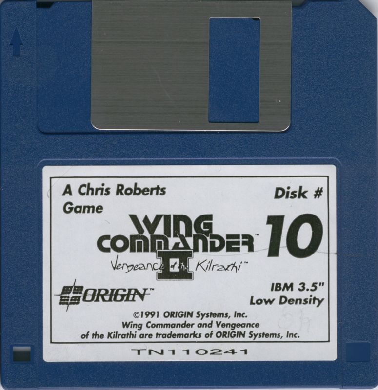 Media for Wing Commander II: Vengeance of the Kilrathi (DOS): Disk 10