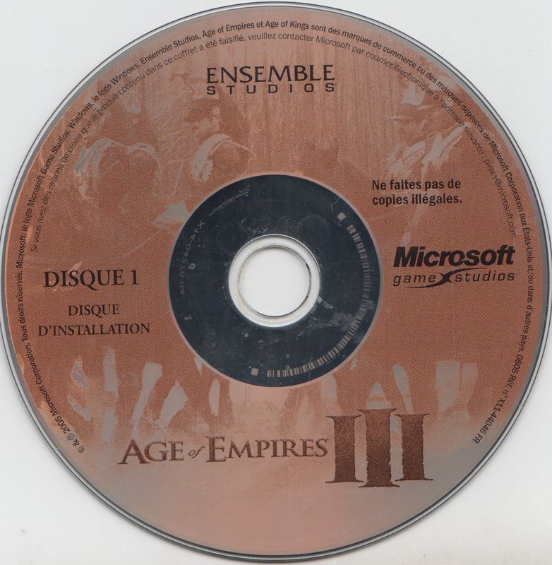 Media for Age of Empires III: Complete Collection (Windows) (CD release): Age of Empires III Disc 1