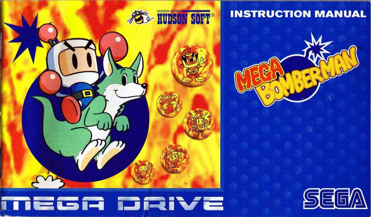 Manual for Mega Bomberman (Genesis): Front