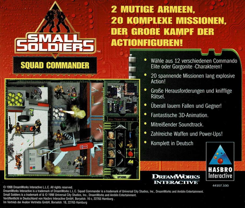 Other for Small Soldiers: Squad Commander (Windows): Jewel Case - Back