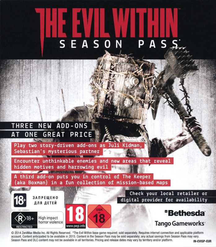 The Evil Within cover or packaging material - MobyGames