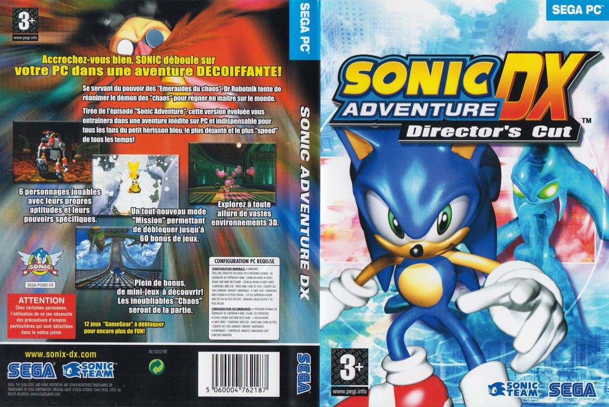 Full Cover for Sonic Adventure DX (Director's Cut) (Windows)