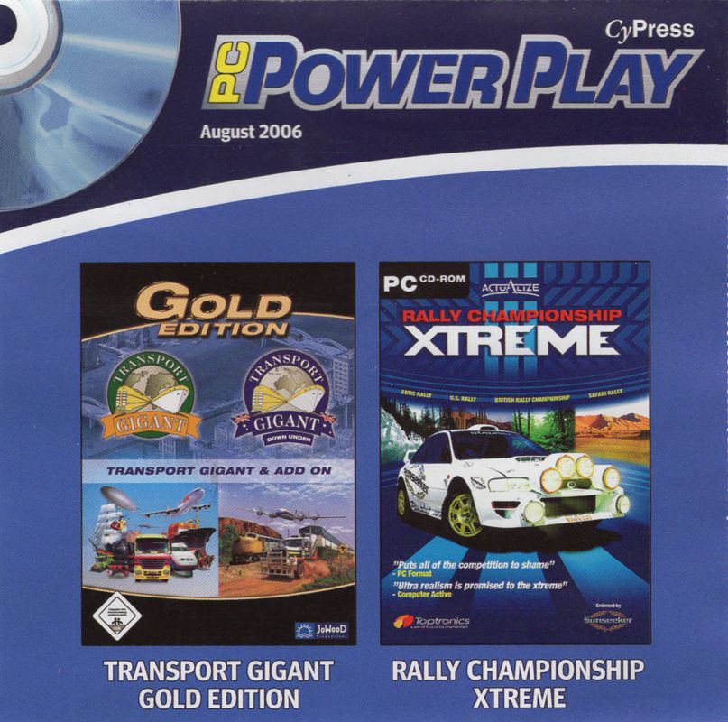 Other for Transport Giant: Gold Edition (Windows) (PC Power Play 8/2006 covermount): Jewel case - front cover