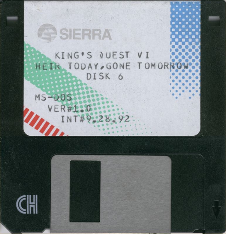 Media for King's Quest VI: Heir Today, Gone Tomorrow (DOS): Disk 6