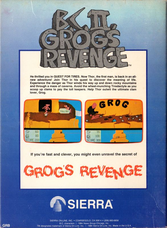 B.C. II: Grog's Revenge Cover Or Packaging Material - MobyGames