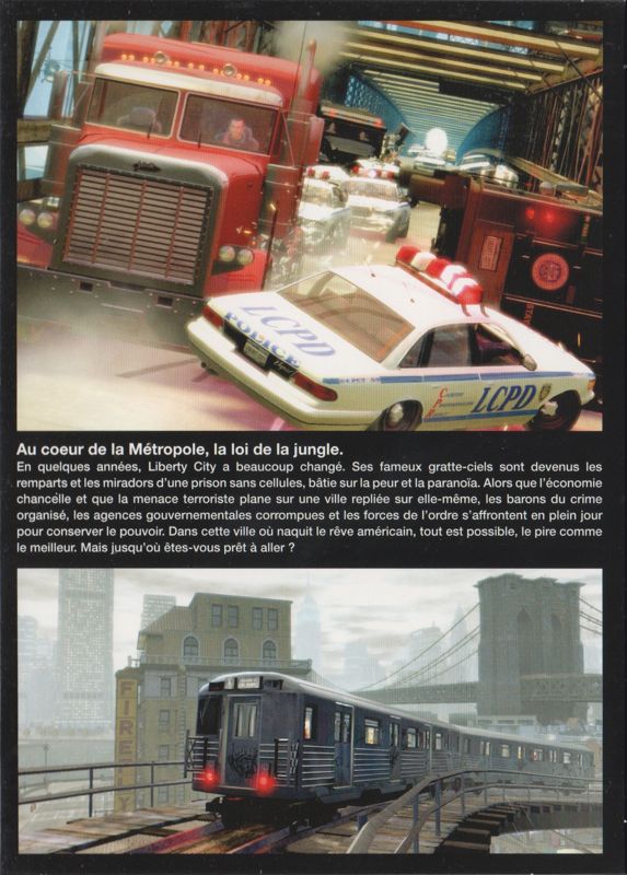 Inside Cover for Grand Theft Auto IV (Windows): Left Flap