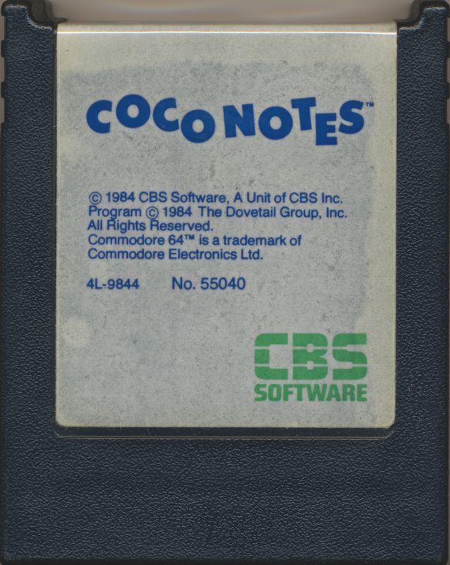 Coco Note All Note Coco Notes cover or packaging material - MobyGames