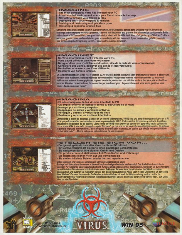 Back Cover for Virus: The Game (Windows)