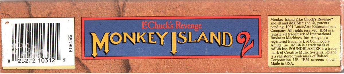 Spine/Sides for Monkey Island 2: LeChuck's Revenge (DOS) (3.5" Version): Bottom
