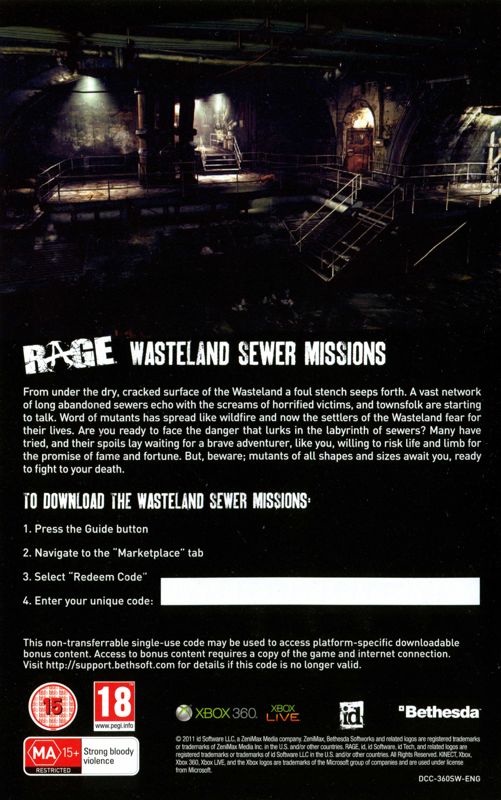 Extras for Rage (Xbox 360): Flyer