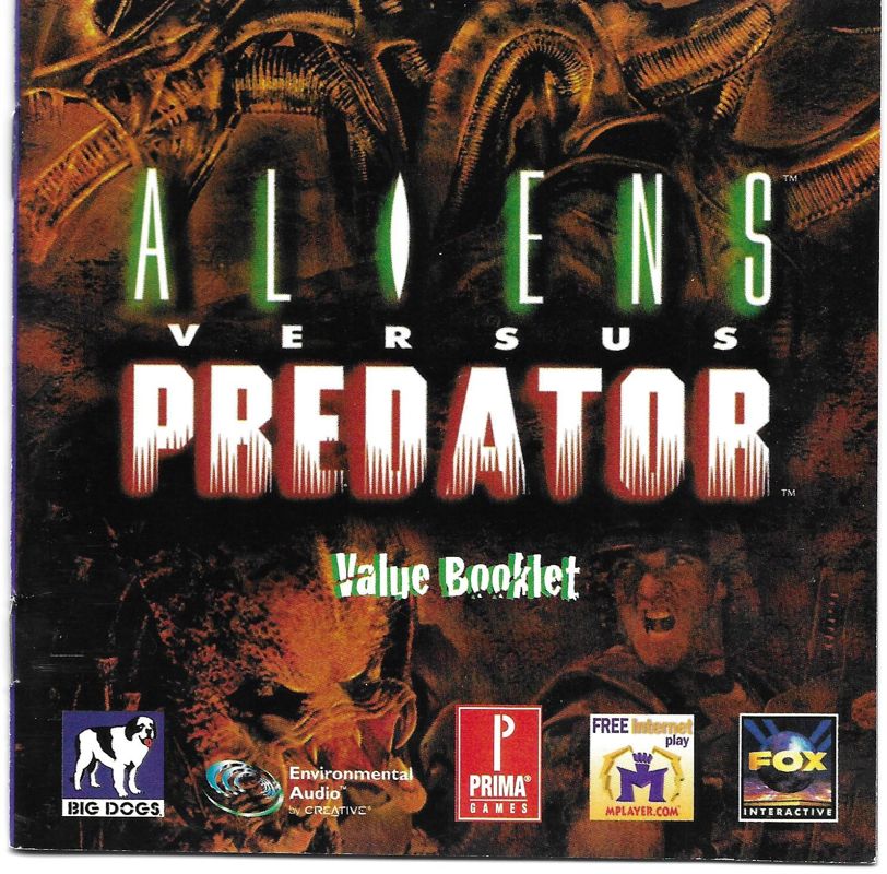 Extras for Aliens Versus Predator (Windows): Product Catalog - Front