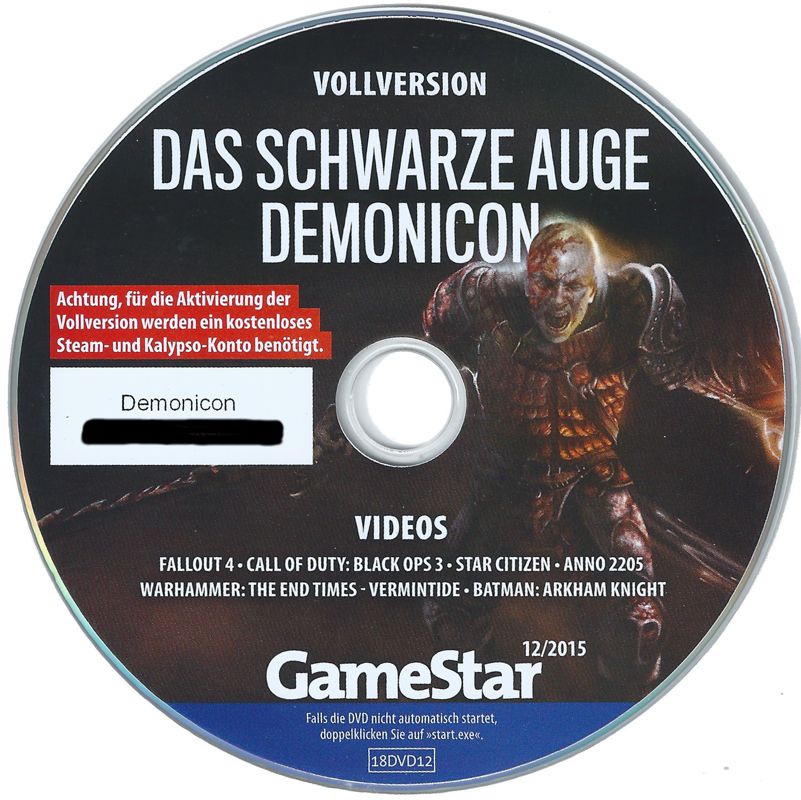 Media for Demonicon (Windows) (GameStar 12/2015 covermount release)
