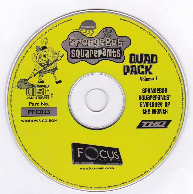 Media for SpongeBob SquarePants: Quad Pack - Volume 1 (Windows): SpongeBob SquarePants: Employee Of The Month