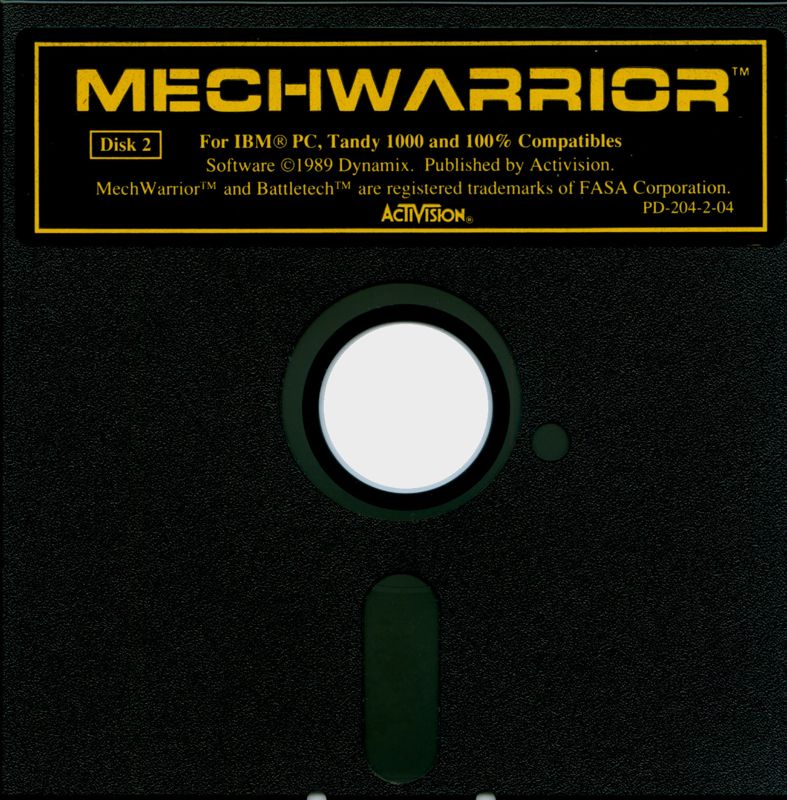 Media for MechWarrior (DOS): 5.25" Disk 2