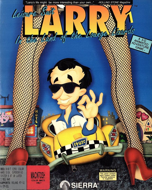 Front Cover for Leisure Suit Larry 1: In the Land of the Lounge Lizards (Macintosh)