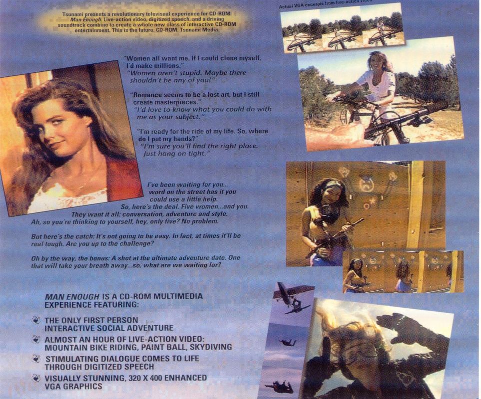 Back Cover for Man Enough (DOS)
