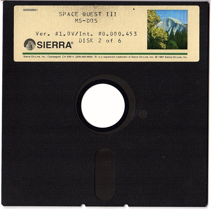 Media for Space Quest III: The Pirates of Pestulon (DOS): 5.25" Disk 2