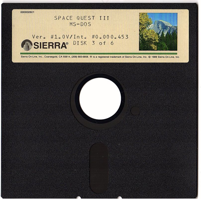 Media for Space Quest III: The Pirates of Pestulon (DOS): 5.25" Disk 3