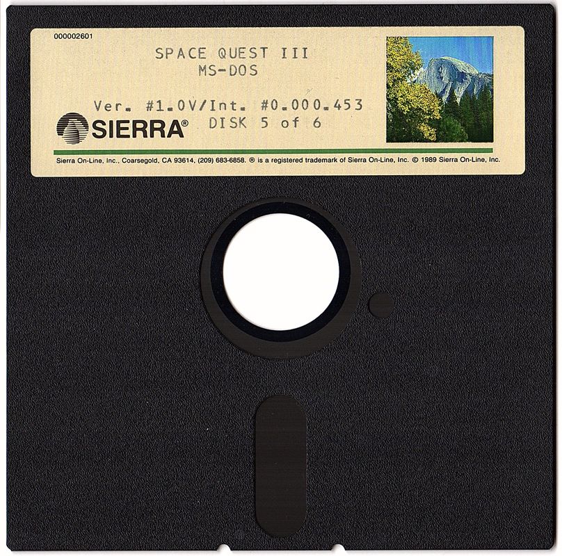 Media for Space Quest III: The Pirates of Pestulon (DOS): 5.25" Disk 5