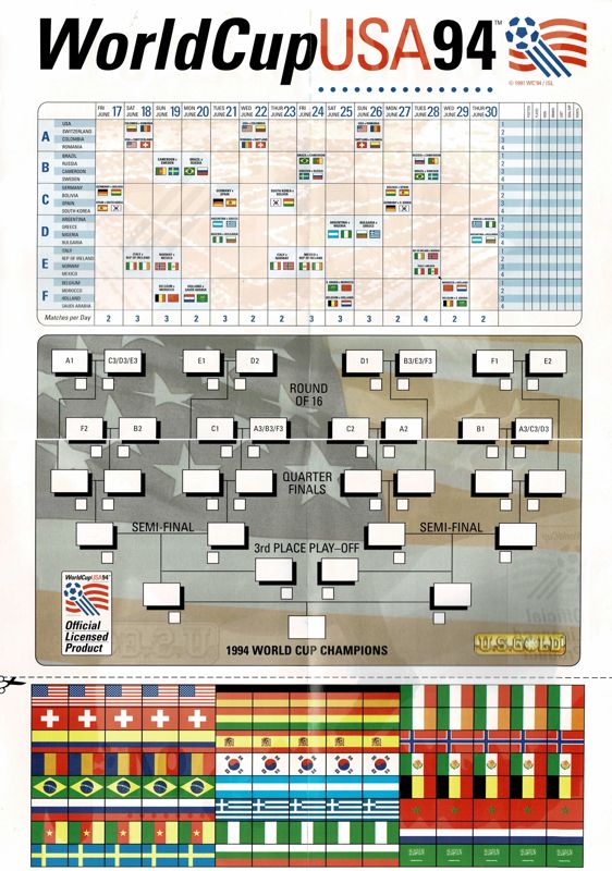 World Cup USA 94 cover or packaging material - MobyGames