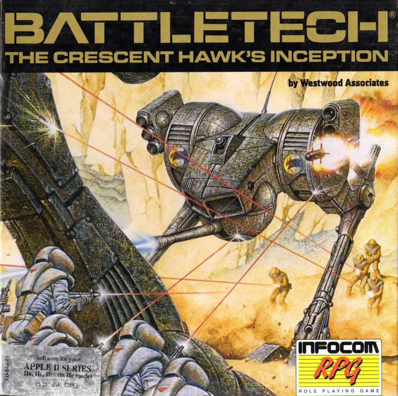 Front Cover for BattleTech: The Crescent Hawk's Inception (Apple II)
