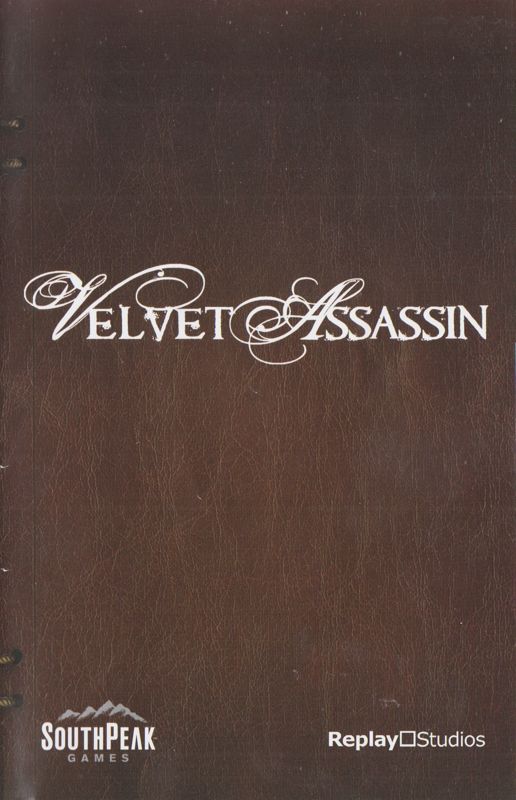 Manual for Velvet Assassin (Windows): Front (38-page)