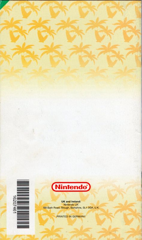 Manual for Super Mario Sunshine (GameCube): Back