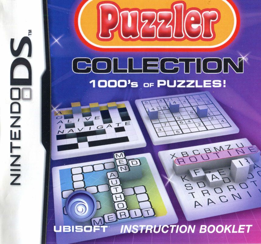 Manual for Puzzler Collection (Nintendo DS): Front