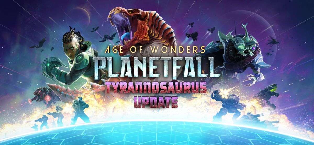 Front Cover for Age of Wonders: Planetfall (Windows) (GOG.com release): Tyrannosaurus Update cover