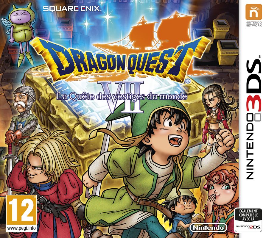 Front Cover for Dragon Quest VII: Fragments of the Forgotten Past (Nintendo 3DS) (download release)