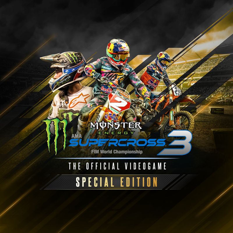 Front Cover for Monster Energy Supercross 3: The Official Videogame (Special Edition) (PlayStation 4) (download release)
