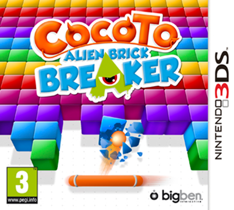 Front Cover for Cocoto: Alien Brick Breaker (Nintendo 3DS) (download release)