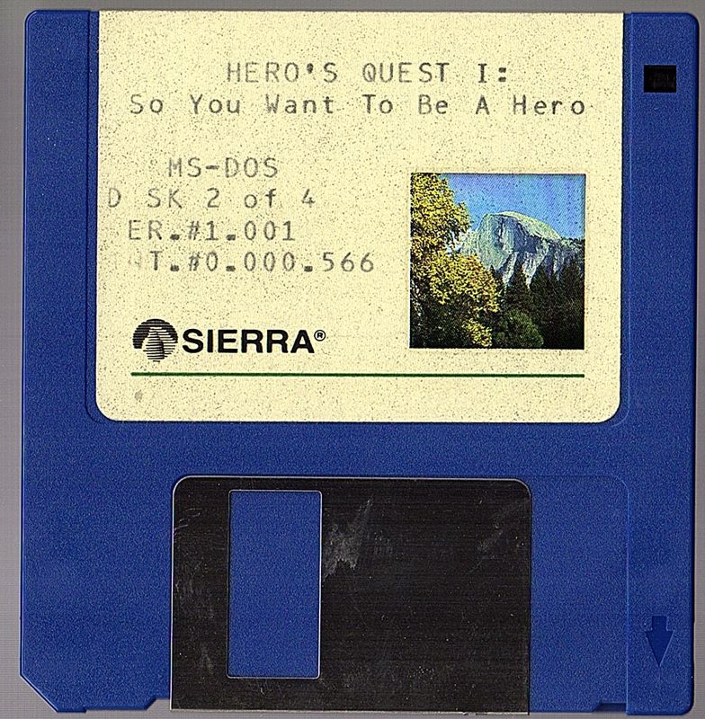 Media for Hero's Quest: So You Want to Be a Hero (DOS): 3.5" Disk 2