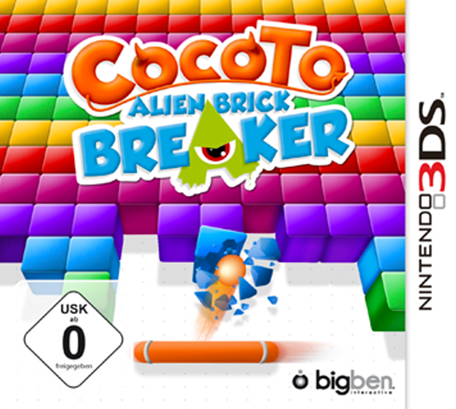 Front Cover for Cocoto: Alien Brick Breaker (Nintendo 3DS) (download release)