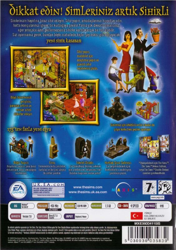 Back Cover for The Sims: Makin' Magic (Windows)