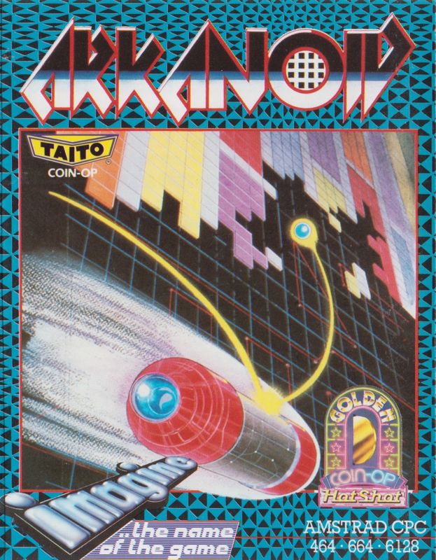 Front Cover for Arkanoid (Amstrad CPC) ("Golden Coin-Op/Hot Shot" release)