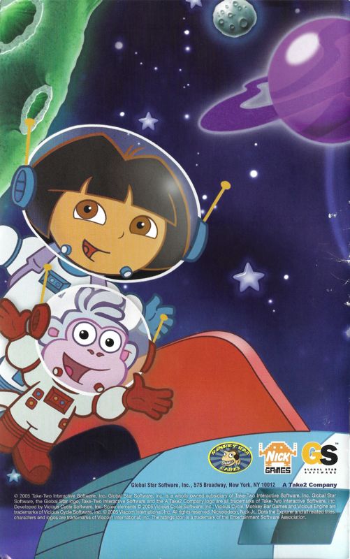 Manual for Dora the Explorer: Journey to the Purple Planet (PlayStation 2): Back