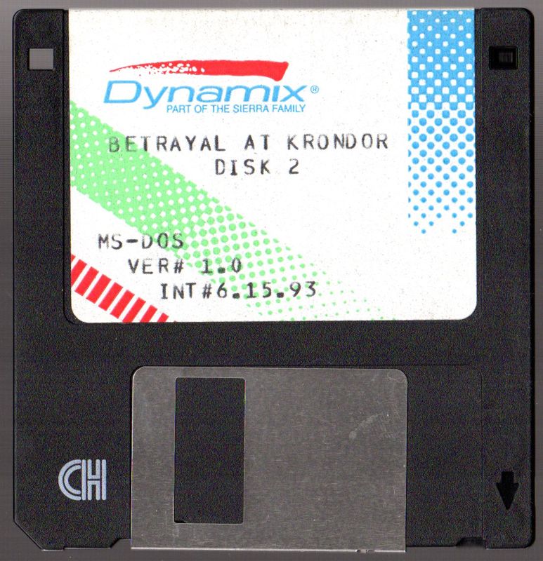 Media for Betrayal at Krondor (DOS) (3.5" Disk version): Disk 2