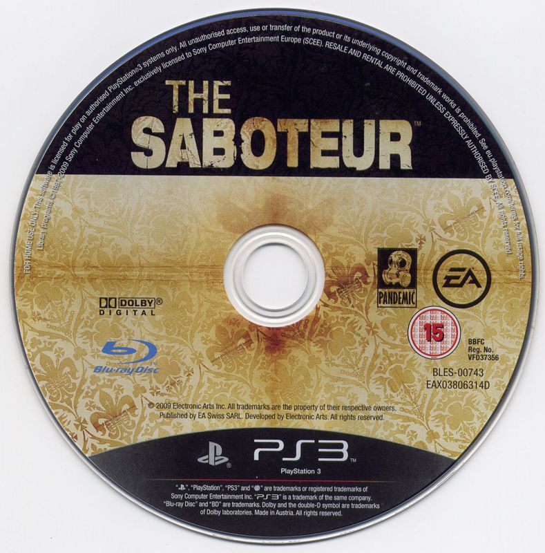 Media for The Saboteur (PlayStation 3)