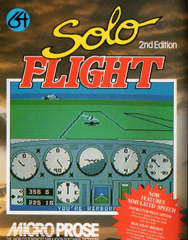 Front Cover for Solo Flight: 2nd Edition (Commodore 64)