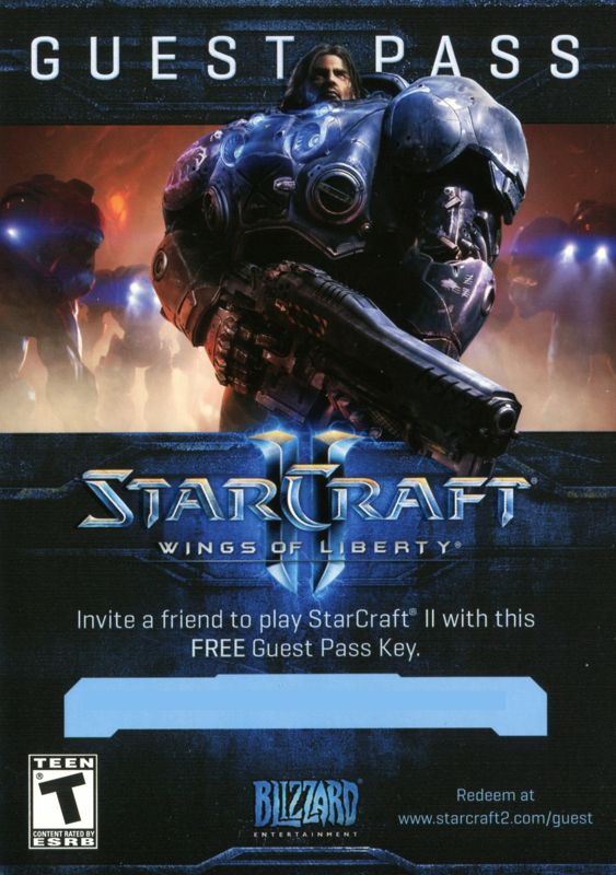 Extras for StarCraft II: Heart of the Swarm (Macintosh and Windows): Guest Pass 1&2 - Front