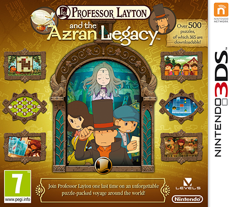 Front Cover for Professor Layton and the Azran Legacy (Nintendo 3DS) (download release)