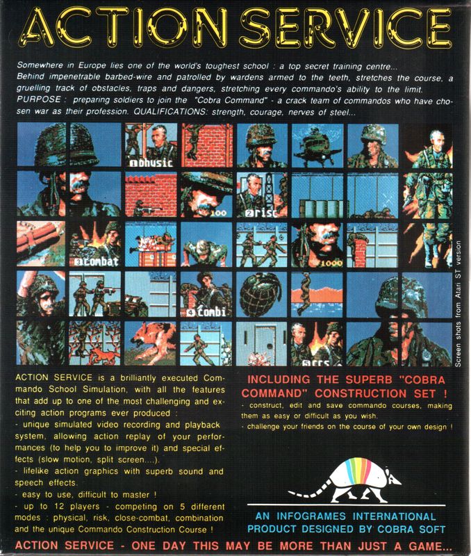 Back Cover for Combat Course (Atari ST)