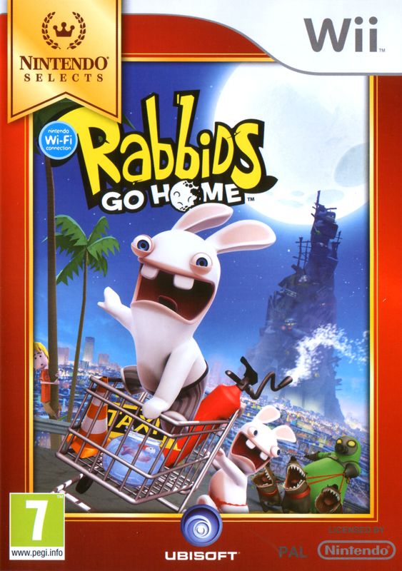 Front Cover for Rabbids Go Home: A Comedy Adventure (Wii) (Nintendo Selects release)