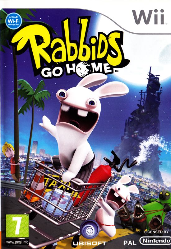 Front Cover for Rabbids Go Home: A Comedy Adventure (Wii)