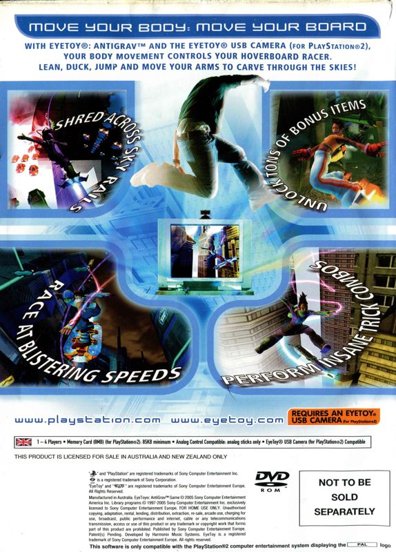 Back Cover for EyeToy: AntiGrav (PlayStation 2)